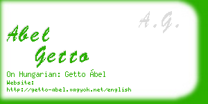 abel getto business card